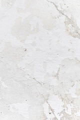 White Weathered Concrete Wall with Cracks 