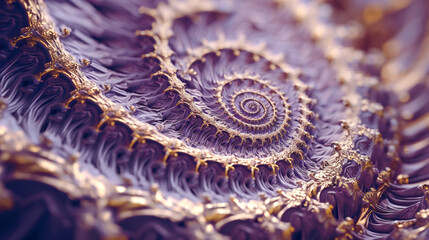 Fototapeta premium Beautifully generated mandelbrot fractals in vibrant colors of gold, silver, black and natural colors in 3D and 2D. Use as backdrops and backgrounds. Explore diverse shapes. , Generative AI, Generativ