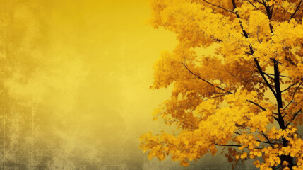 Yellow tree, background, autumn