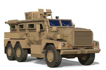 military truck isolated