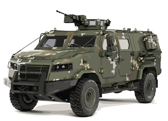 3d art vector design template isolated white render realistic car drive element war army heavy green gun Russian American Iraq