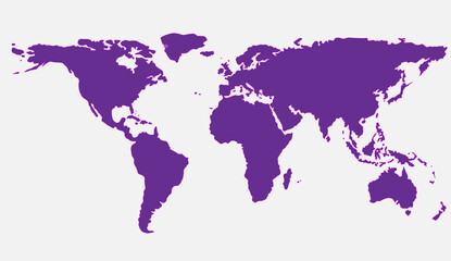 mapa świata purple