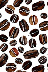 Coffee beans on white