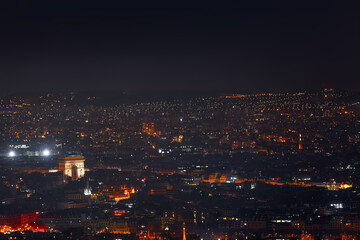 Paris illuminated in the night