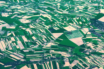 Fields planes aerial view