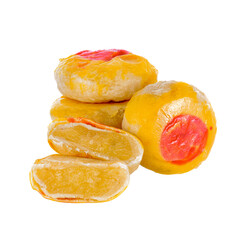 Chinese Pastry or Moon cake,  isolated on  transparent png