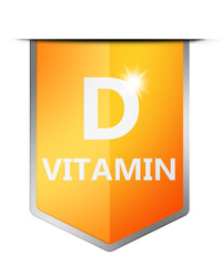 Vitamin D shield with orange background