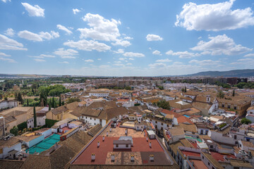 Fototapeta na wymiar Aerial view of Cordoba with Jewish Quarter (Juderia) - Cordoba, Andalusia, Spain