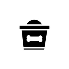 Animal Bin Dog Solid Icon