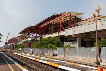 Fototapeta na wymiar New railway station under construction