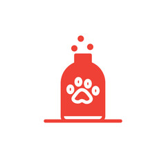 Bottle Care Dog Solid Icon