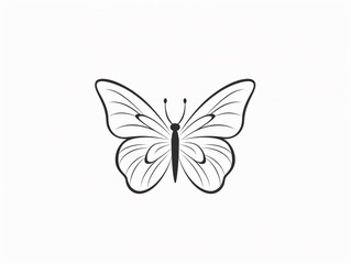 A Simple Line Drawing of a Butterfly | Generative AI
