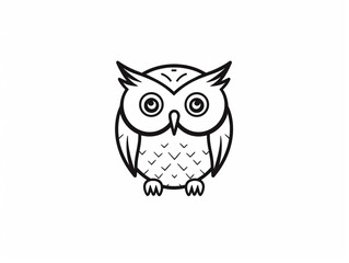 A Simple Line Drawing of an Owl | Generative AI