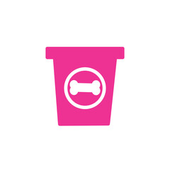Animal Bone Cup Solid Icon