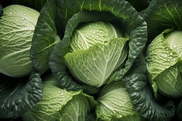 Fototapeta na wymiar green cabbage in the garden