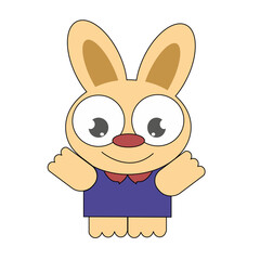 Rabbits cartoon vector compatible for any design 