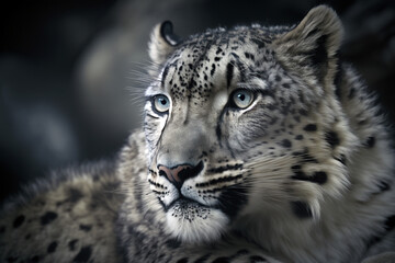 close up portrait of a leopard Generative AI
