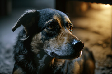 Portrait of a cute dog Generative AI