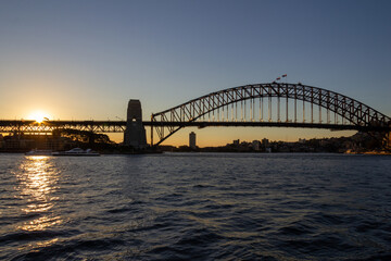 Sydney Harbor Bridge at sunset
