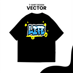 editable vector graffiti t-shirt design isolated on white background. graffiti distro t-shirt design Tags, spray, graffiti, suitable for use on your brand.