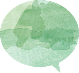 シンプルな吹き出しの水彩イラスト