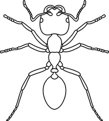 Ant Outline Illustration Insect Vector