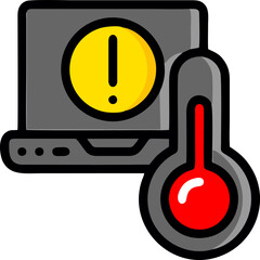 illustration vector graphic of computer icon-temperature