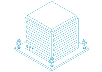 俯瞰で見る街並みのビルディング