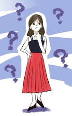 考える女性