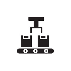 Robot Conveyor Machine Icon