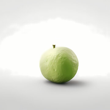 Fresh Guava On A White Background. Generative AI