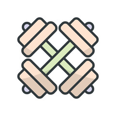 Dumbbell icon vector design templates simple and modern