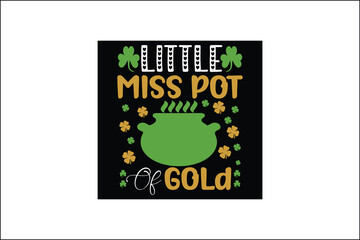 little miss pot of gold  t-shirt design
