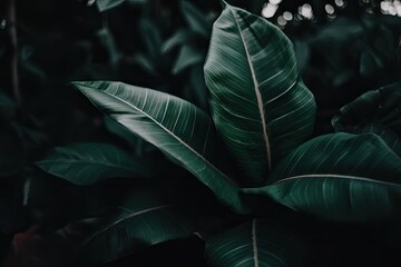 vibrant green leafy plant up close Generative AI