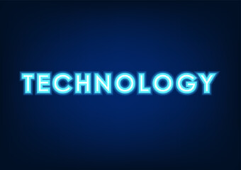 Technology font background It is a letter with light all around it. Focus on dark blue tones. suitable for poster work Technology Related Jobs