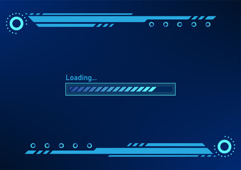 Technology background Technology loading screen showing data processing power. Suitable for illustration, poster, game screen, login to use technology-related jobs