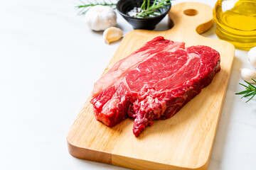 fresh raw beef steak