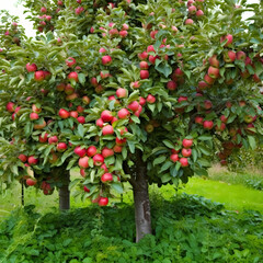 Fruitful Apple Tree. Generative AI