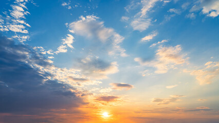 Fototapeta na wymiar Sunset sky with cloud background, sunset sky with cloud background