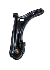 Old car suspension left arm on white background