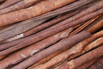 close up of cinnamon sticks