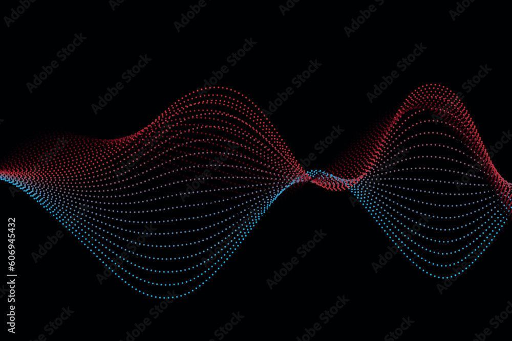 Fototapete colorful soft 3d halftone wave effect. simple gradient abstract background. suitable for landing pag