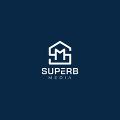 SM letter Logo for Super Media Very easy to edit vector template for use any purpose