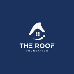 Roof Foundation Charity Logo Design For House Home Building Constructions For using any purpose very easy to edit vector template 