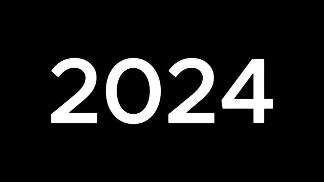 Welcome 2024 New Year Footage Animation