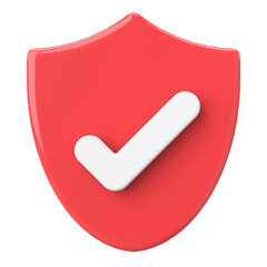 3D security icon. 3D illustration.