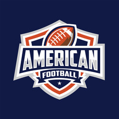 American Football Vector Art Logo Design Isolated. Best for Sticker and Thirt Mockup Design