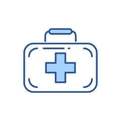 First Aid Kit related vector line icon. Isolated on white background. Vector illustration. Editable stroke