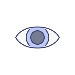 Eye related vector line icon. Isolated on white background. Vector illustration. Editable stroke