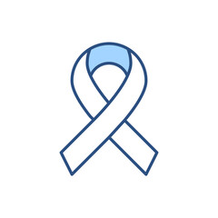 Hiv Ribbon, Cancer Concept Vector Icon. Stop AIDS. Awareness ribbon. Consciousness ribbon. Isolated on the White Background. Editable EPS file. Vector illustration